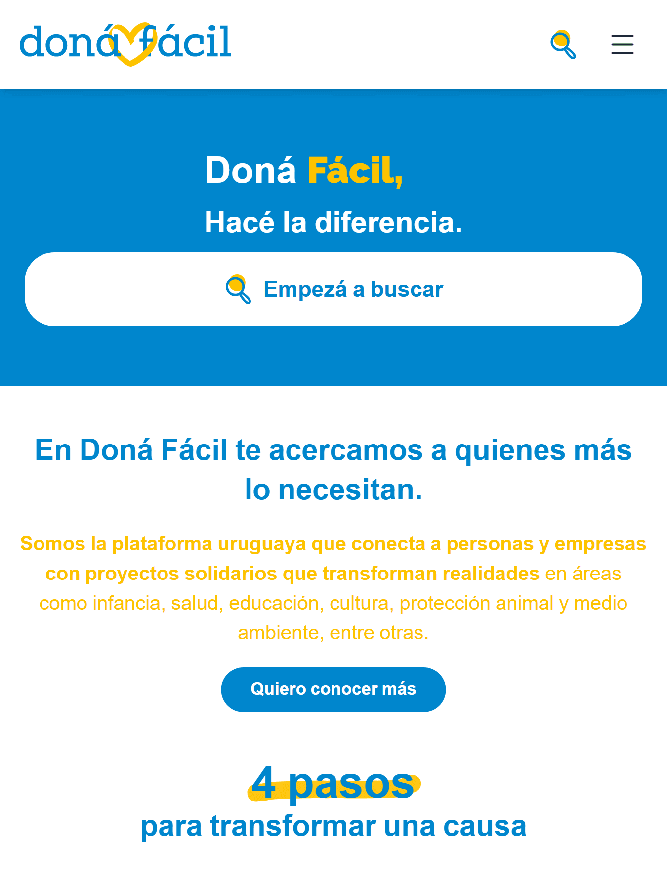 Doná Fácil mobile preview