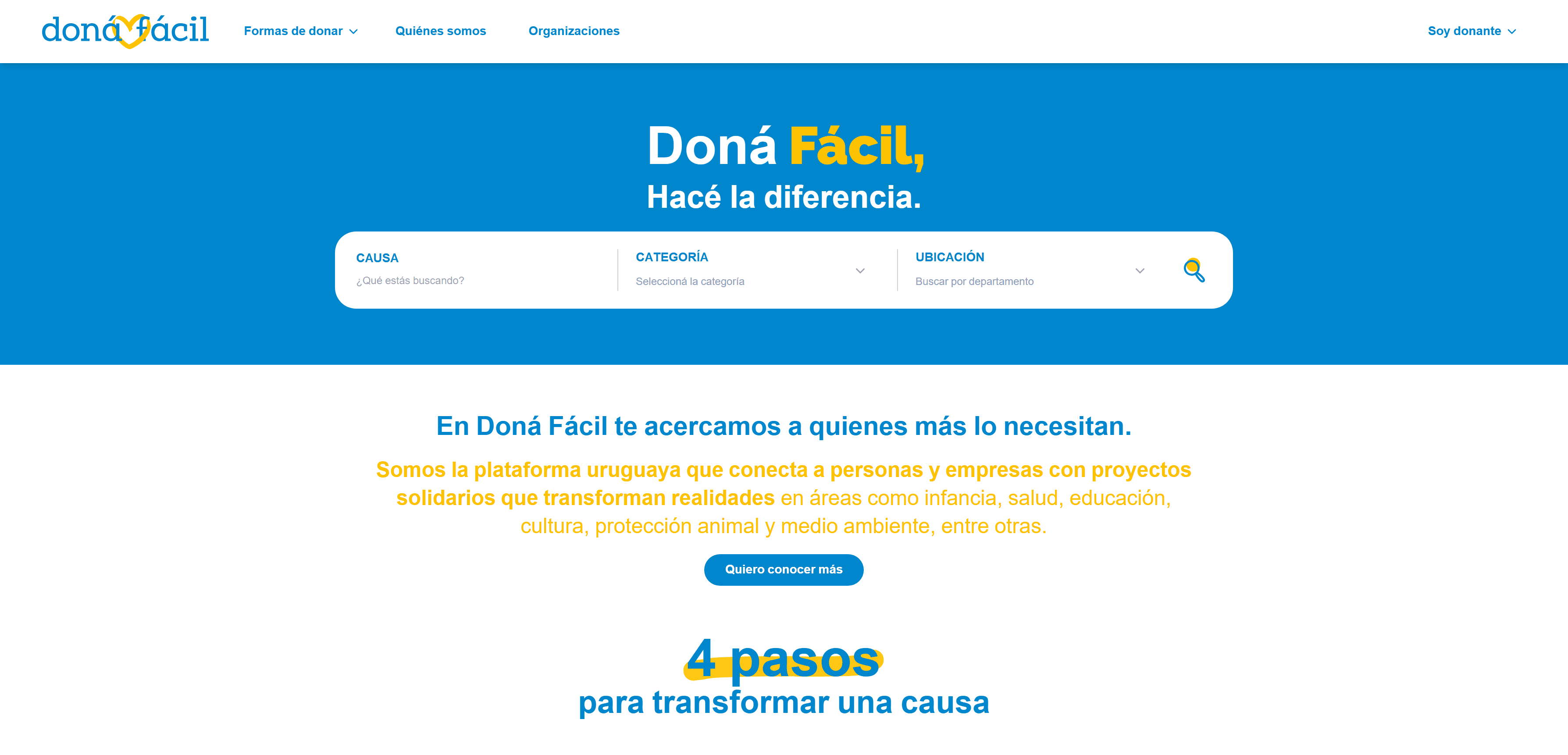 Doná Fácil desktop preview