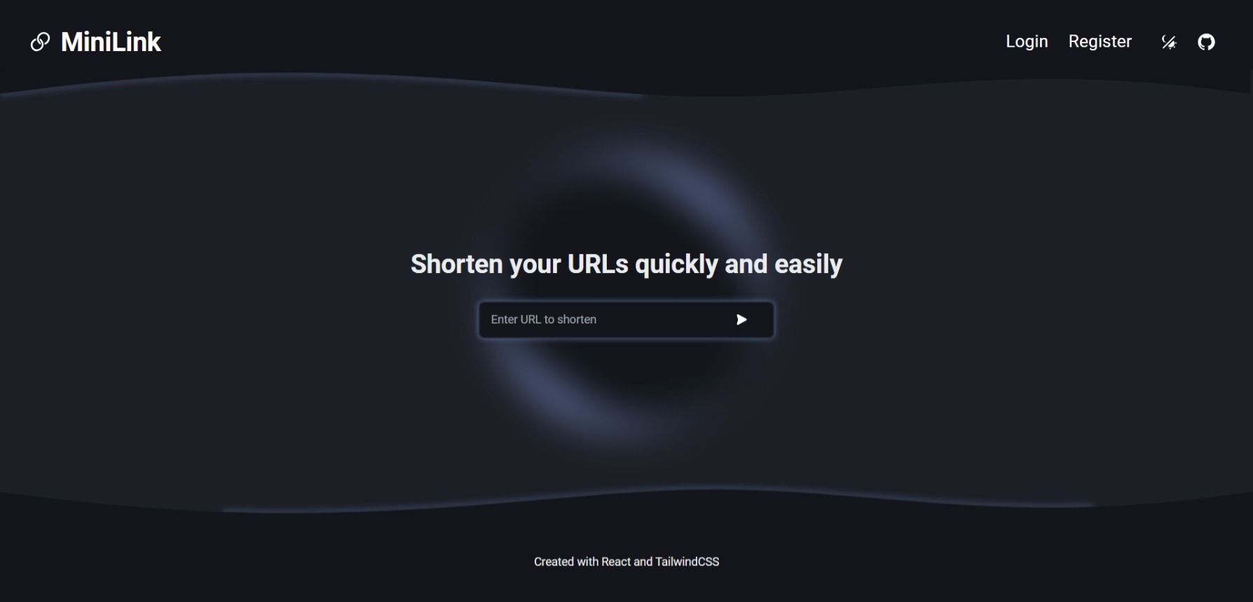 Home page of MiniLink